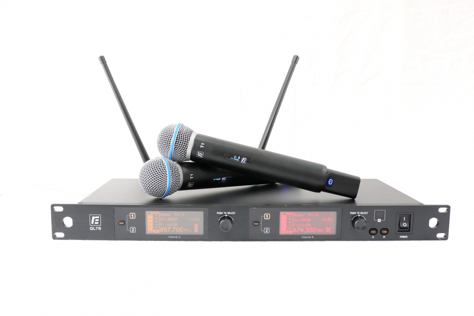 RFIntell QL7R/T1-B 720,500-754,000 МГц 2-канальная радиосистема с 2-мя ручными микрофонами в Серпухове