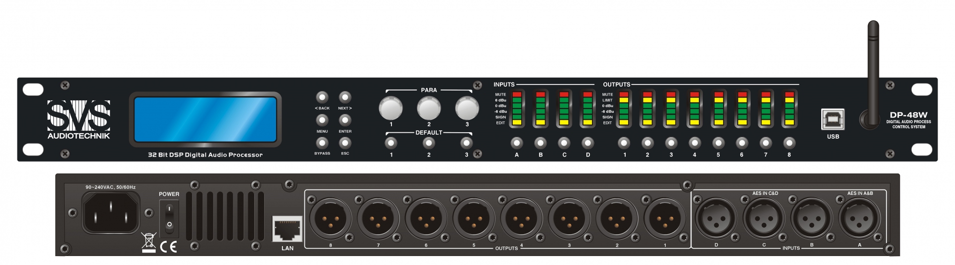 SVS Audiotechnik DP-48W Цифровой процессор: 4 входа 8 выходов в Серпухове
